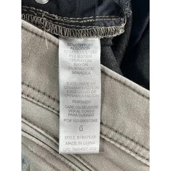 Democracy Pants Womens 6 Brown Khaki Mid Rise Straight Leg Ab Technology NWOT - Picture 7 of 8